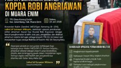 Penuh Khidmat, Dandim 0402/OKI Pimpin Pemakaman Militer Kopda Robi Angriawan di Muara Enim