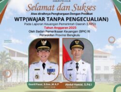 Dibawah Kepemimpinan Gusri-Hamid, Bumi Se’ase Seijean Kembali Meraih Wajar Tanpa Pengecualian (WTP)