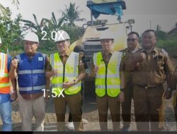 Bupati dan Wakil Bupati Tinjau Langsung Pembangunan Jalan Aspirasi DPR RI di Abung Timur