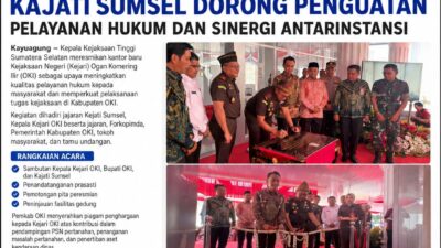 Peresmian Kantor Baru Kejari OKI, Kajati Sumsel Dorong Penguatan Pelayanan Hukum dan Sinergi Antarinstansi