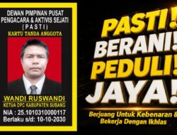 Luar Biasa! Wandi Ruswandi, Ketua DPC PASTI Kabupaten Subang, Aktivis Media, Jurnalis Handal, dan Pimpinan Partai Politik yang Konsisten Mengabdi untuk Masyarakat