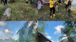 Polsek Baradatu Bersama Masyarakat Gelar Bakti Riligi di TPU Gedung Rejo