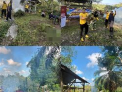 Polsek Baradatu Bersama Masyarakat Gelar Bakti Riligi di TPU Gedung Rejo