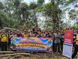 Polsek Baradatu Bersama Masyarakat Gelar Bakti Religi di Makam Tua Gedung Rejo
