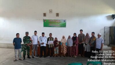 Pemdes Lubuk Sanai III Mukomuko Salurkan BLT-DD April-Juni 2026, KPM Terima Rp900 Ribu