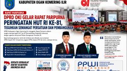 DPRD OKI Gelar Rapat Paripurna Peringatan HUT RI ke-81, Teguhkan Semangat Persatuan dan Pembangunan