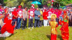 Bupati Mukomuko H. Chairul Huda Hadiri Pawai Nusantara HUT Ke-81 RI di Desa Ranah Karya