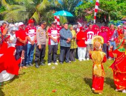 Bupati Mukomuko H. Chairul Huda Hadiri Pawai Nusantara HUT Ke-81 RI di Desa Ranah Karya