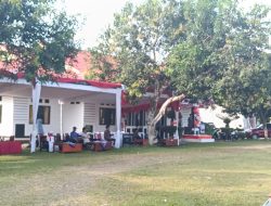 Penurunan Bendera HUT ke-81 RI di Air Manjunto, Tak Tampak Kehadiran Para Kades
