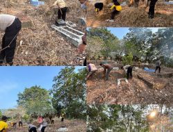 Perkuat Semangat Gotong Royong, Polsek Baradatu Gelar Bakti Religi di TPU Banjar Sari dan Sukosari