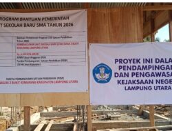 Pembangunan USB SMAN 2 Bukit Kemuning Bernilai Rp6,4 Miliar Disorot, Diduga Catut Nama Kejari Lampung Utara