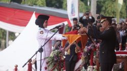 Upacara Penurunan Bendera HUT ke-81 Kemerdekaan RI di Provinsi Lampung Berlangsung Khidmat