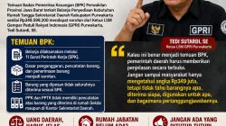 BPK Catat Belanja Rumah Tangga Sekda Purwakarta Rp349,5 Juta, GPRI: Harus Dijelaskan