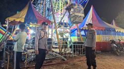 Jaga Kondusivitas Wilayah, Personel Polsek Kasui Amankan Kegiatan Pasar Malam