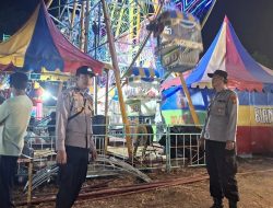 Jaga Kondusivitas Wilayah, Personel Polsek Kasui Amankan Kegiatan Pasar Malam