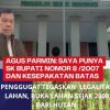 Penggugat Agus Parmin Tegaskan Legalitas: SK Bupati No 18 Tahun 2007 dan Kesepakatan Batas Benda Ratu – Rawa Mulya