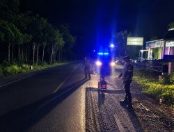 Lubang Jalan Jalinsum Umpu Kencana Ditandai Cat Putih, Satlantas Way Kanan Imbau Pengendara Waspada