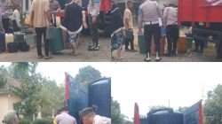 Peduli Warga Terdampak Kemarau, Polsek Kasui Salurkan Air Bersih untuk Warga Karya Bakti