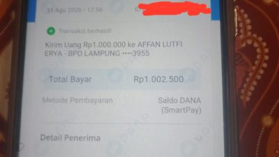 Dugaan Pungli Parkir Menguat di Lampung Utara, Setoran Masuk Rekening Pribadi Oknum UPTD