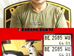 Polsek Negara Batin Amankan Pelaku Pencurian Sepeda Motor Honda Scoopy di Bumi Jaya