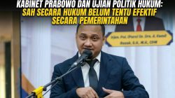 Kabinet Prabowo Dan Ujian Politik Hukum: Sah Secara Hukum Belum Tentu Efektif Secara Pemerintahan* (Bagian 2 Terakhir)