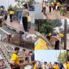 Green Policing, Polisi Bersama Masyarakat Gotong Royong Jaga Kebersihan di Simpang 4 Negeri Baru