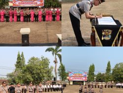 Polres Way Kanan Gelar Upacara Sertijab Kasatlantas, Kasattahti, Kasipropam, Kapolsek Kasui, Kapolsek Pakuan Ratu dan pelantikan Kapolsek Buay